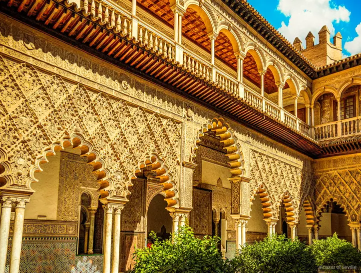 Kupolen i Salón de Embajadores, stopp på den guidade turen i Royal Alcázar of Seville
