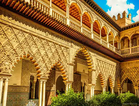 Koepel van de Salón de Embajadores, stop op de rondleiding Real Alcázar Sevilla